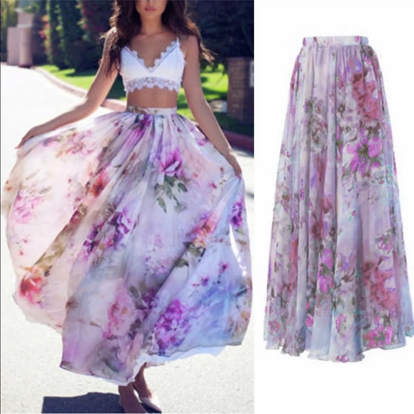 Dresses & Skirts - SUMMER Boho Floral Maxi Skirt
